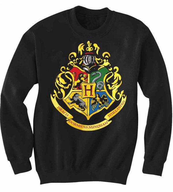 Unisex Crewneck Sweatshirts Hogwarts Logo Design
