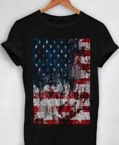 Unisex Premium Tshirt American Flag Design