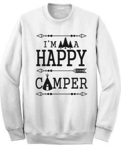 Unisex Crewneck Happy Camper Sweatshirts Sweater