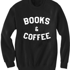 Unisex Crewneck Books And Coffee Sweatshirts Sweater