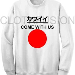 Unisex Crewneck Sweatshirt Come With Us Japan Flag Design