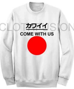 Unisex Crewneck Sweatshirt Come With Us Japan Flag Design