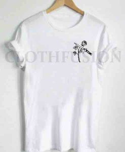 Unisex Premium Cutted Rose T shirt Design Clothfusion