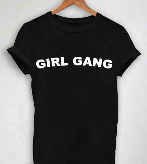 Unisex Premium Girl Gang Logo Black T Shirt Design Clothfusion,St Michael Sleeve Tattoo Designs