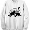 Unisex Crewneck Sweatshirt Hogwarts Logo Disney White Design Clothfusion