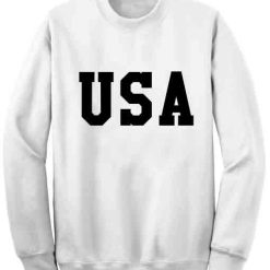 Unisex Crewneck Sweatshirt USA Logo Quotes Design Clothfusion