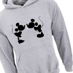 Mickey And Minnie Mouse Kiss Adult Fashion Hoodie Apparel Clothfusion