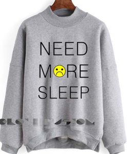 Unisex Crewneck Sweatshirt Need More Sleep Grey Design Clothfusion