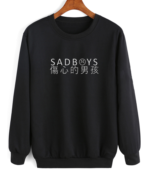 Sad Boys Japanese Sweater Funny Sweatshirt - Custom T-Shirt No Minimum