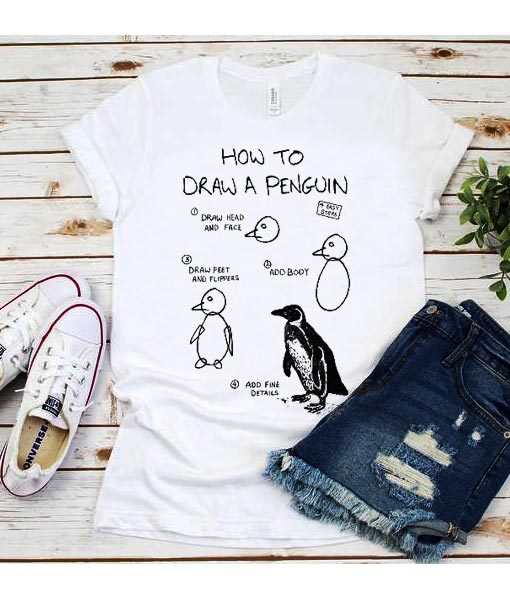 How to Draw a Penguin shirt