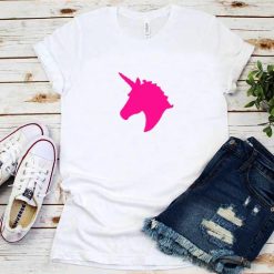 Pink Unicorn Head T-Shirt