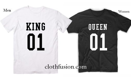 King And Queen 01 Couple T-Shirt