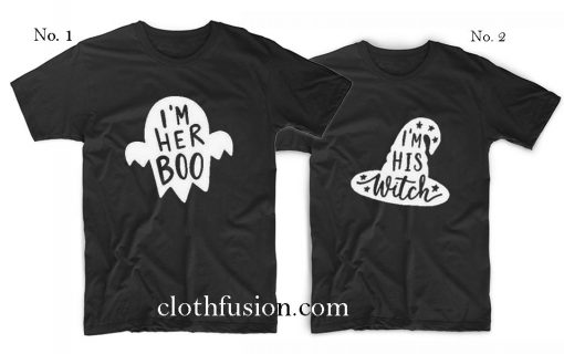 I'm Her Boo This is My Witch Couple Halloween T-Shirt