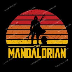 Star Wars The Mandalorian Sunset Logo Funny T-Shirt