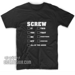 Screw Checklist T-Shirts