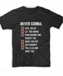 Rick Astley Never gonna give you Up Short Sleeve T-Shirts