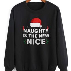 Funny Christmas Xmas Santa Saying Quote Naughty Is The New Nice