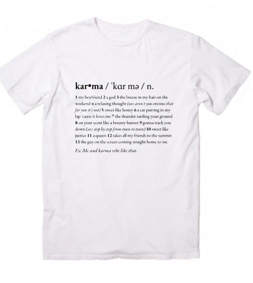 Karma Dictionary Shirt Midnights Taylor Swift Taylor Swiftie Merch