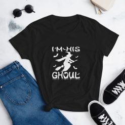 Halloween I'm His Ghoul Shirt Halloween Flying Witch On A Broom