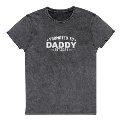 Promoted to Daddy 2024 Unisex Denim T-shirt