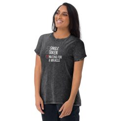 Waiting for A Miracle Unisex Denim T-shirt